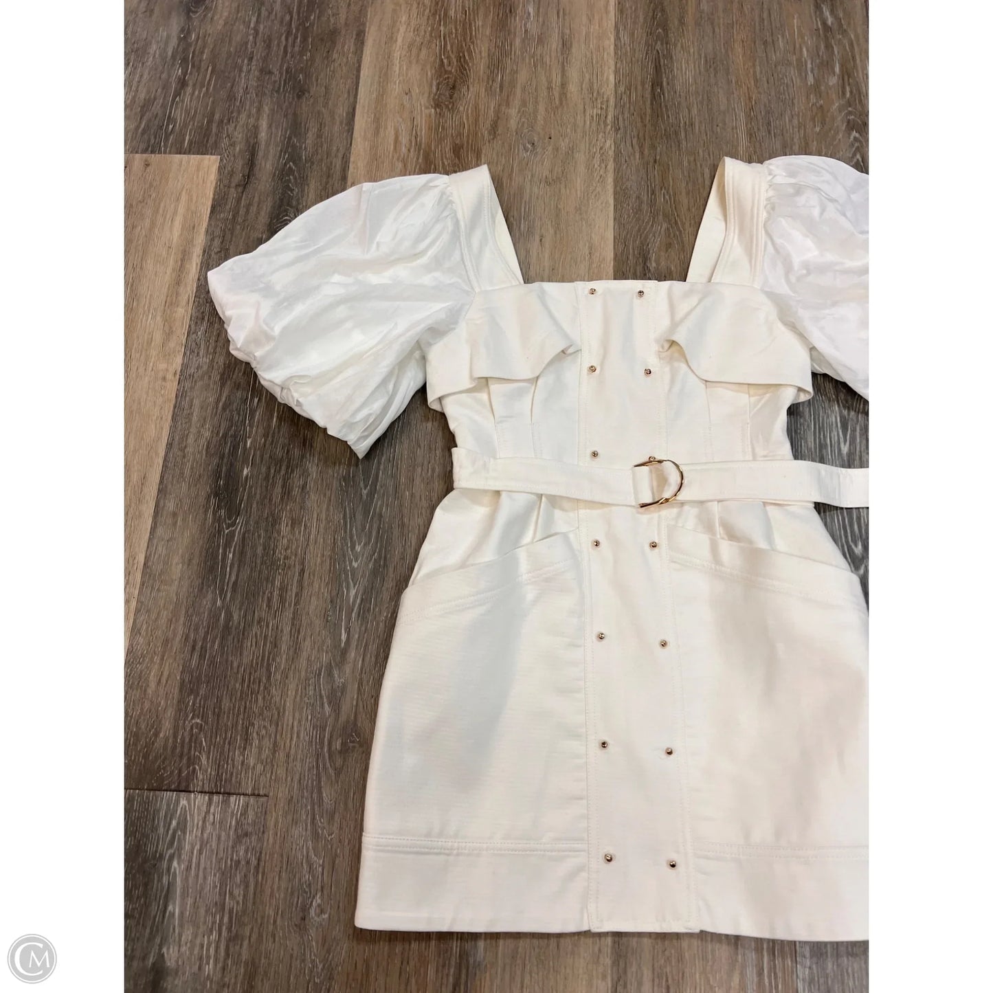 Dress Designer By ACLER In White Denim, Size: 4