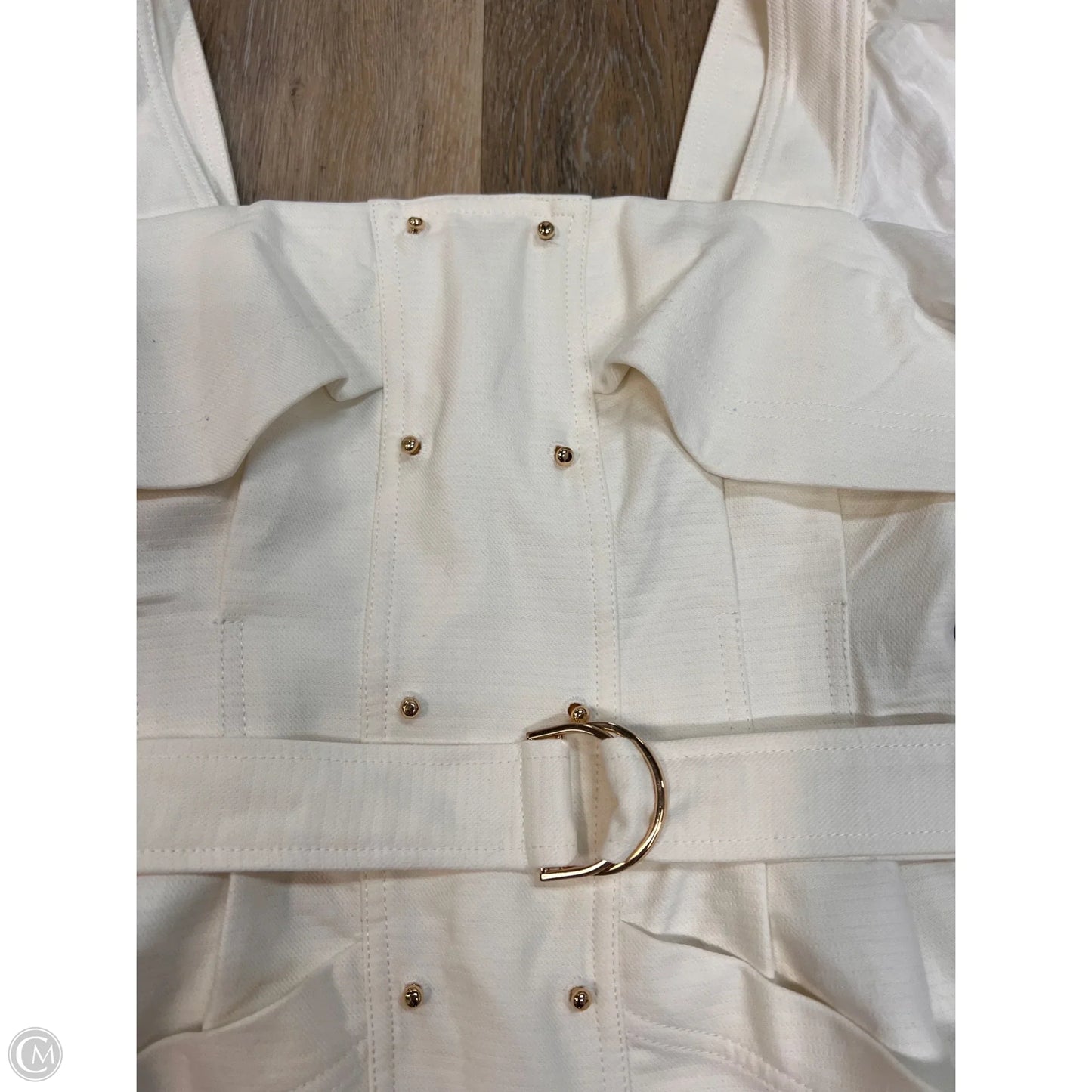 Dress Designer By ACLER In White Denim, Size: 4