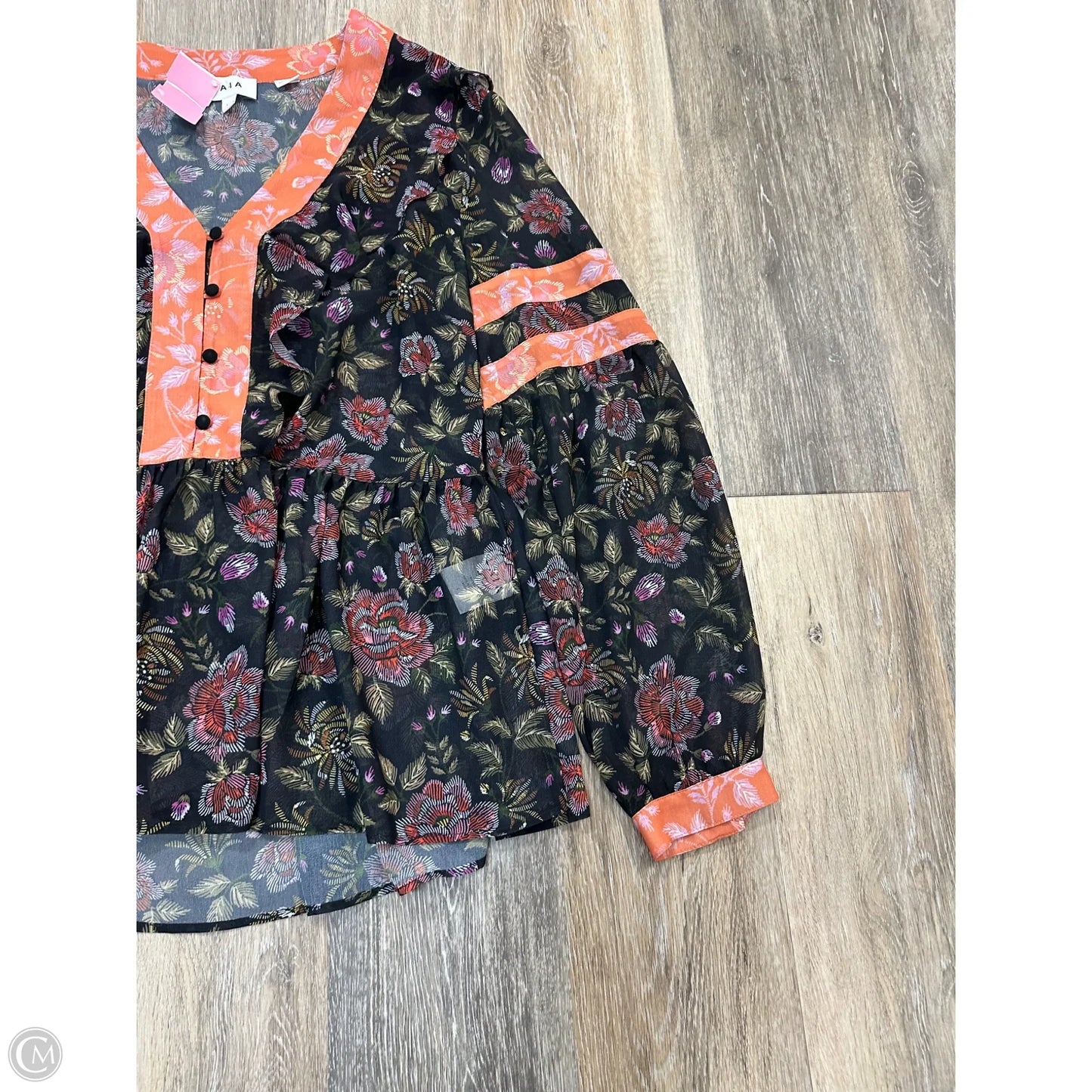 Blouse Long Sleeve By Laia In Floral Print, Size: L