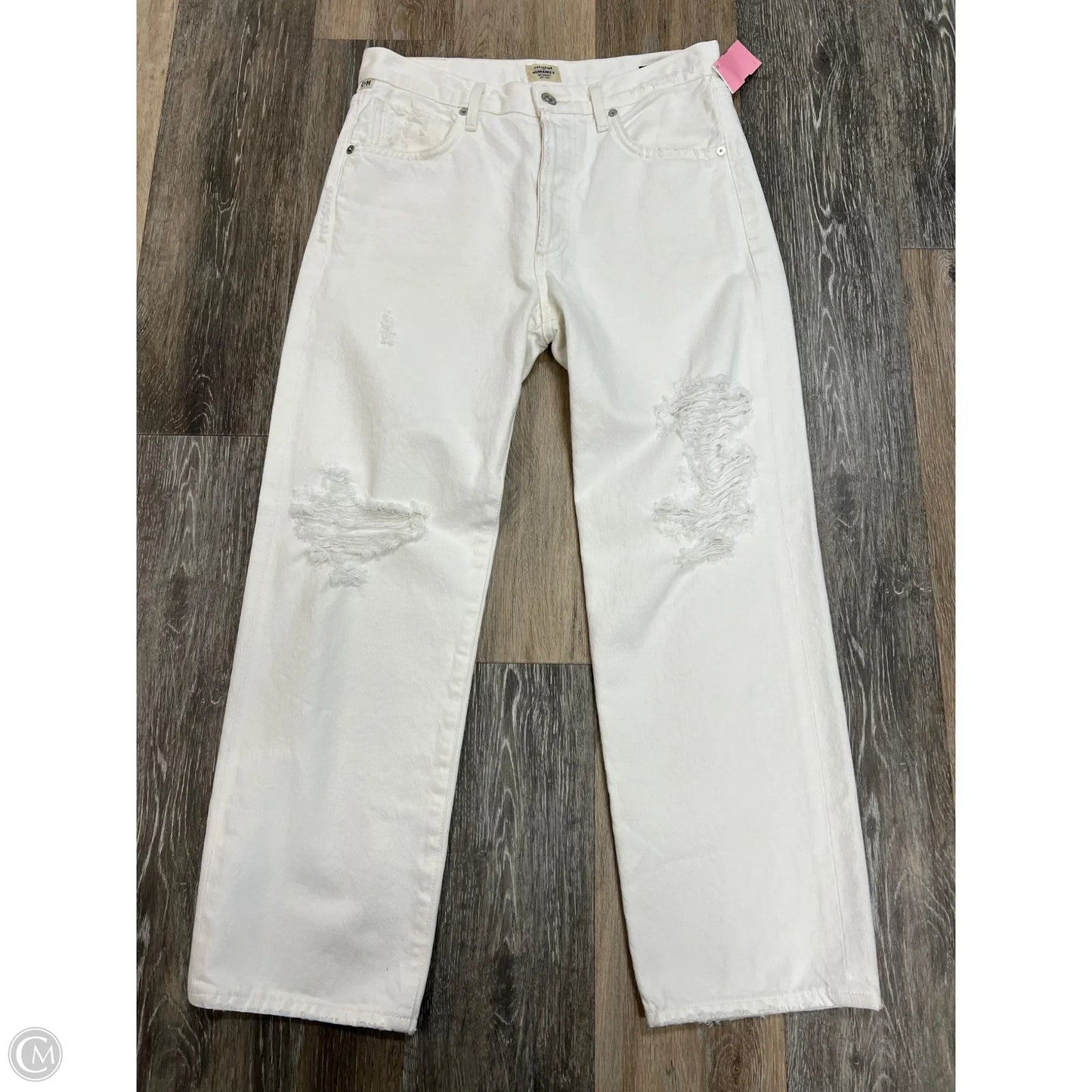 Jeans Straight By Citizens Of Humanity In White Denim, Size: 2/26
