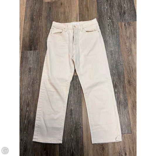 Jeans Designer By Mother Jeans In White Denim, Size: 2