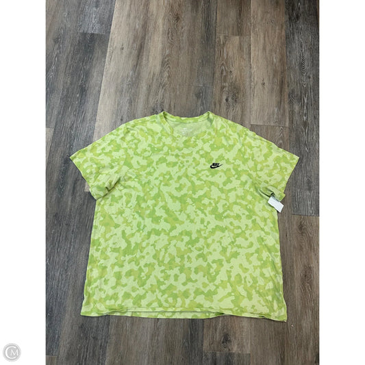 Athletic Top Short Sleeve By Nike Apparel In Green, Size: 3x