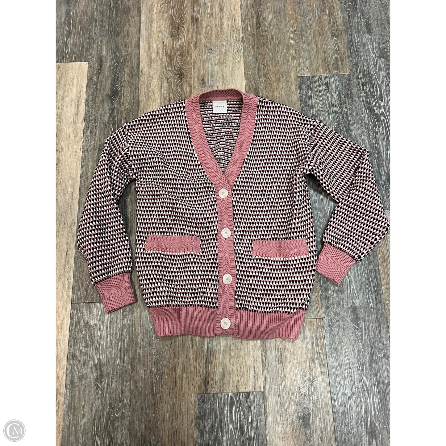 Sweater Cardigan By Varley In Pink, Size: Xs