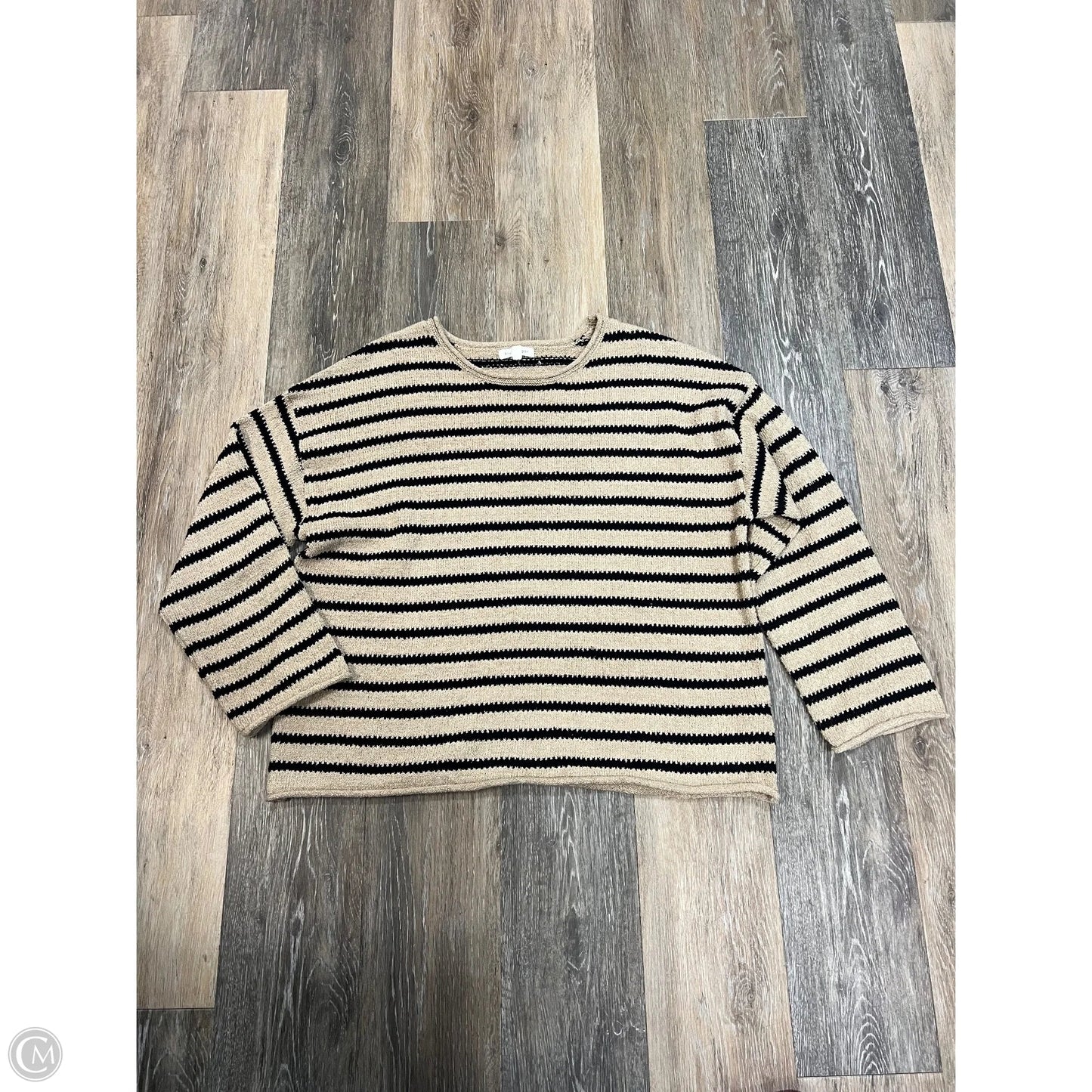 -Sweater By Blu Pepper In Striped Pattern, Size: M