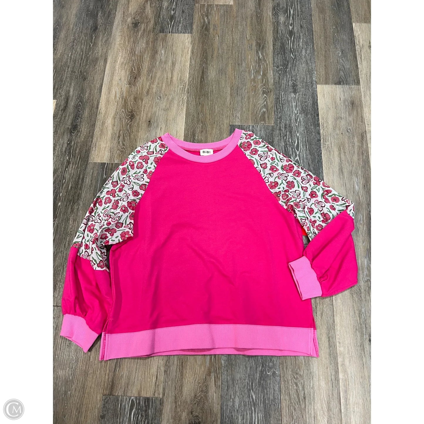 Top Long Sleeve By Bibi In Pink, Size: L