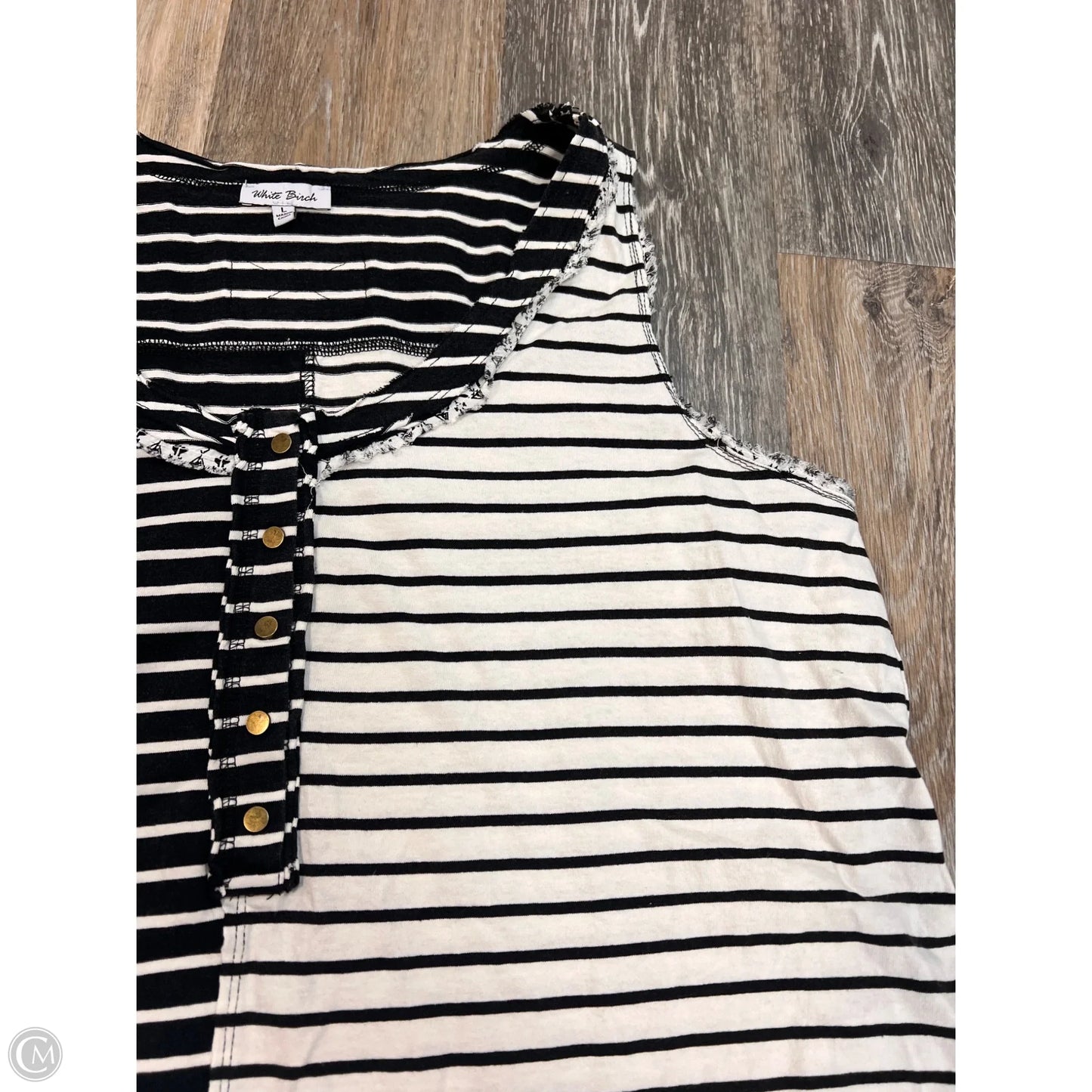 Tank Top By White Birch In Striped Pattern, Size: L