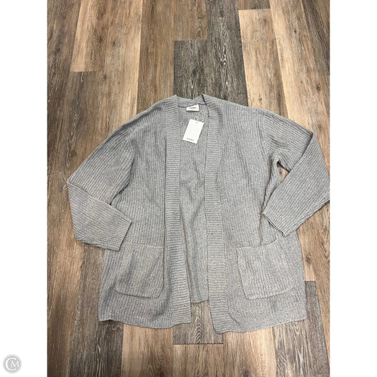 Sweater Cardigan By Andree By Unit In Grey, Size: 1x