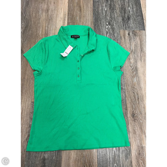 Top Short Sleeve By J. Crew In Green, Size: Xl