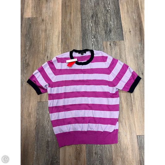 Sweater Short Sleeve By Ann Taylor In Purple, Size: L