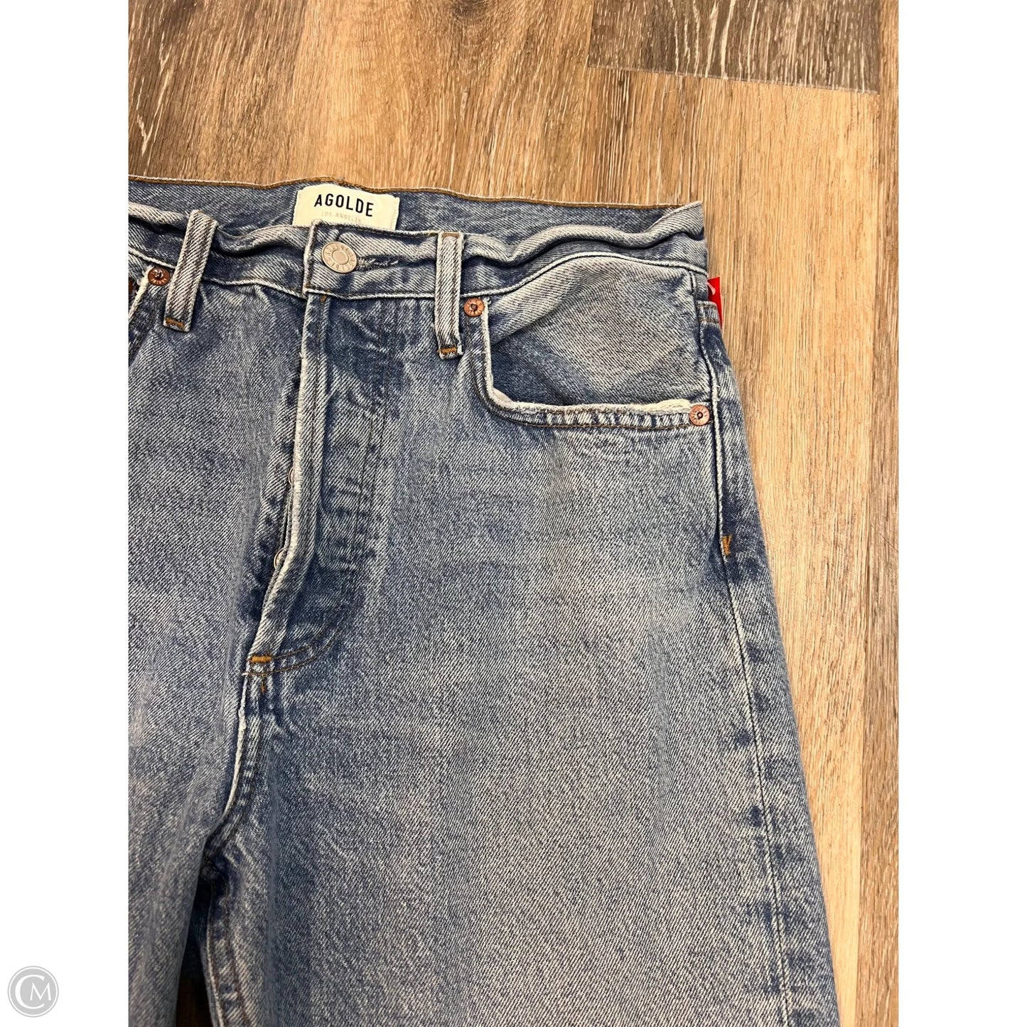 Jeans Straight By Agolde In Blue Denim, Size: 2