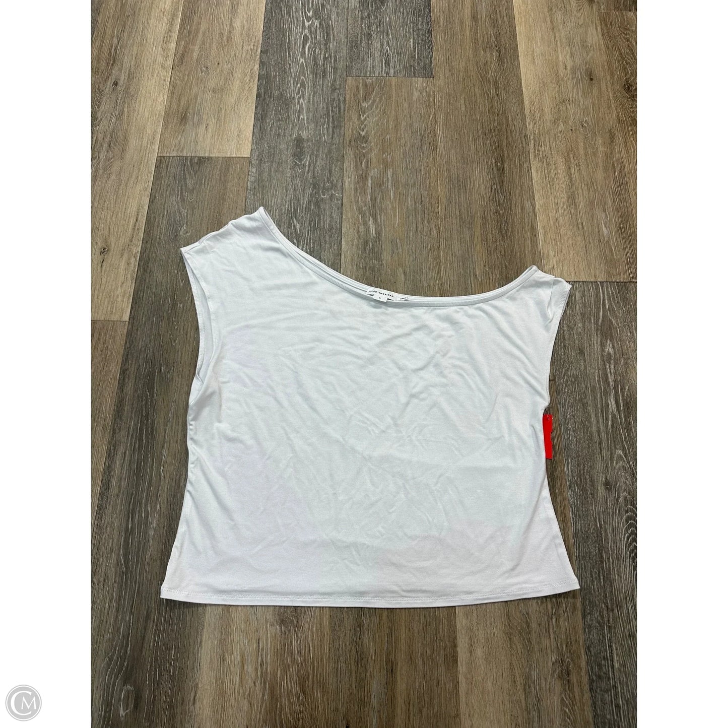 Top Short Sleeve By Good American In White, Size: L