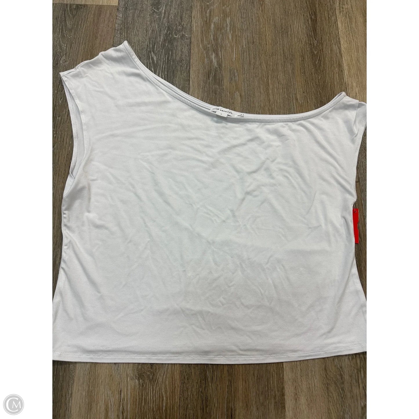 Top Short Sleeve By Good American In White, Size: L