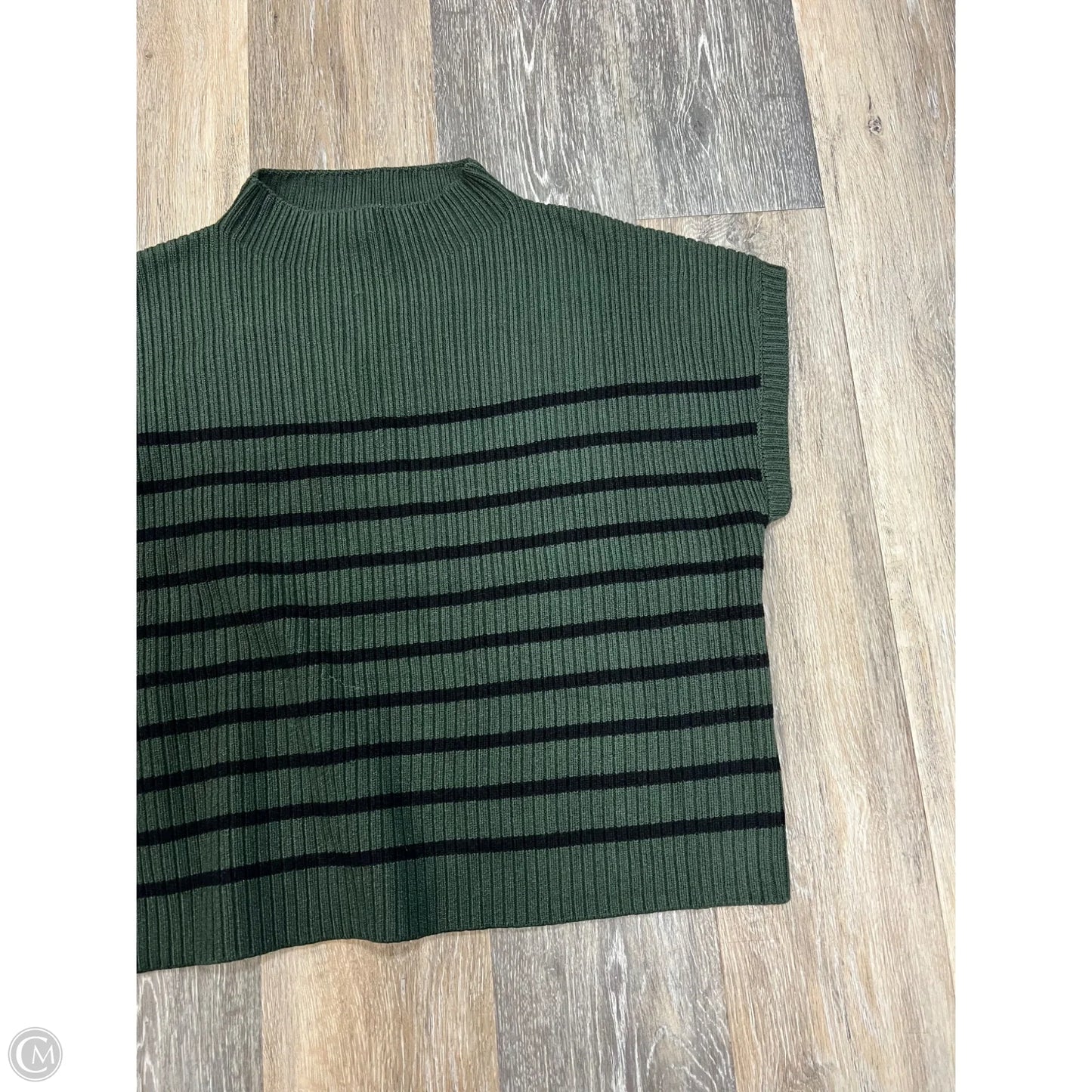 Sweater Short Sleeve By Blu Pepper In Green, Size: L