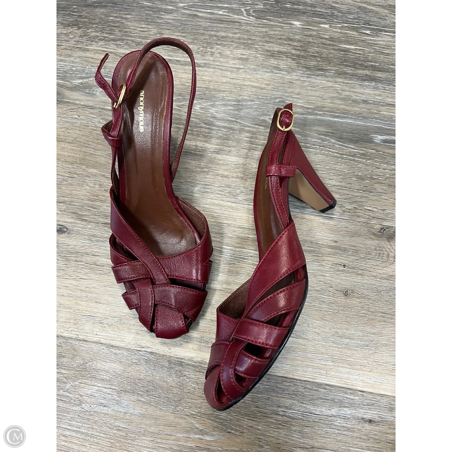 Shoes Heels Block By Anonymous In Red, Size: 8.5