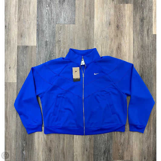 Athletic Jacket By Nike Apparel In Blue, Size: 1x