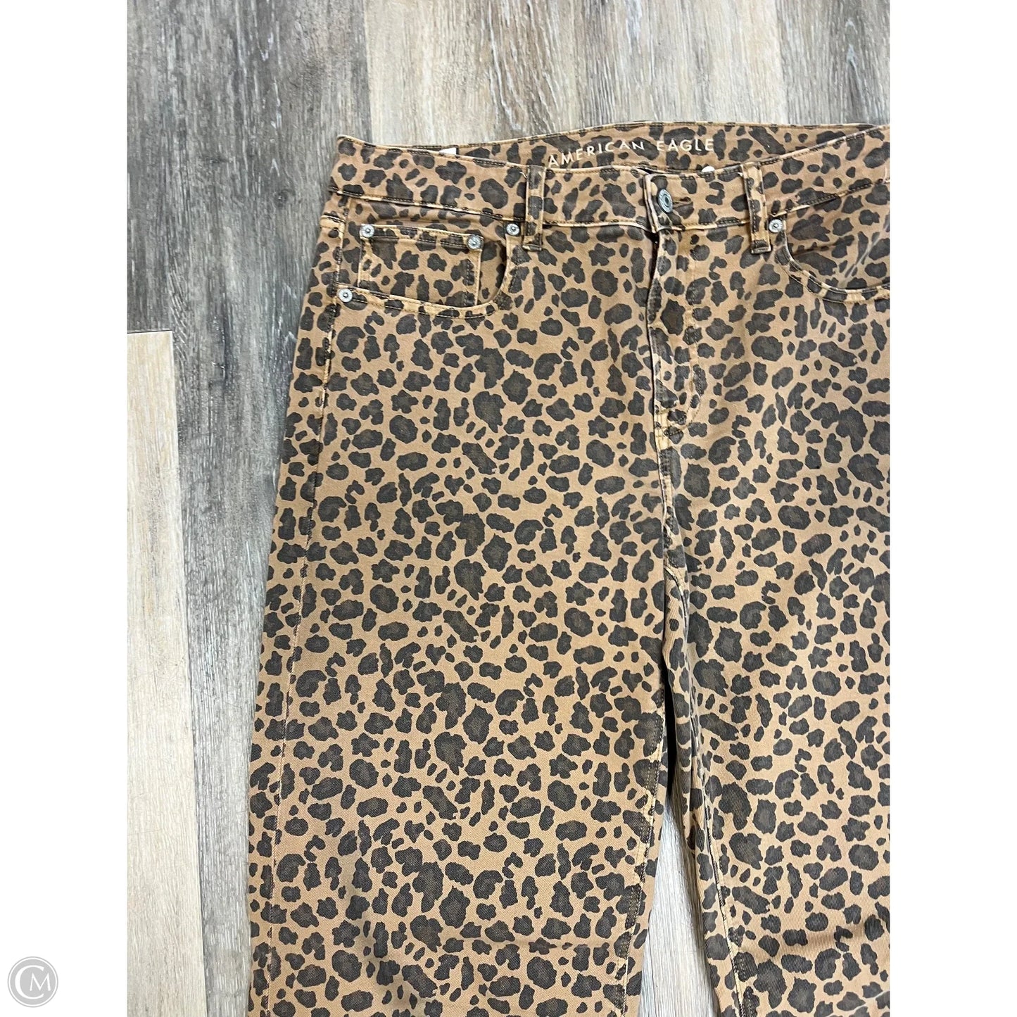 Jeans Wide Leg By American Eagle In Animal Print, Size: 8l