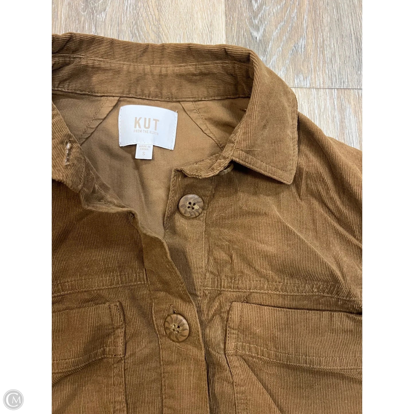 Blouse Long Sleeve By Kut In Taupe, Size: S