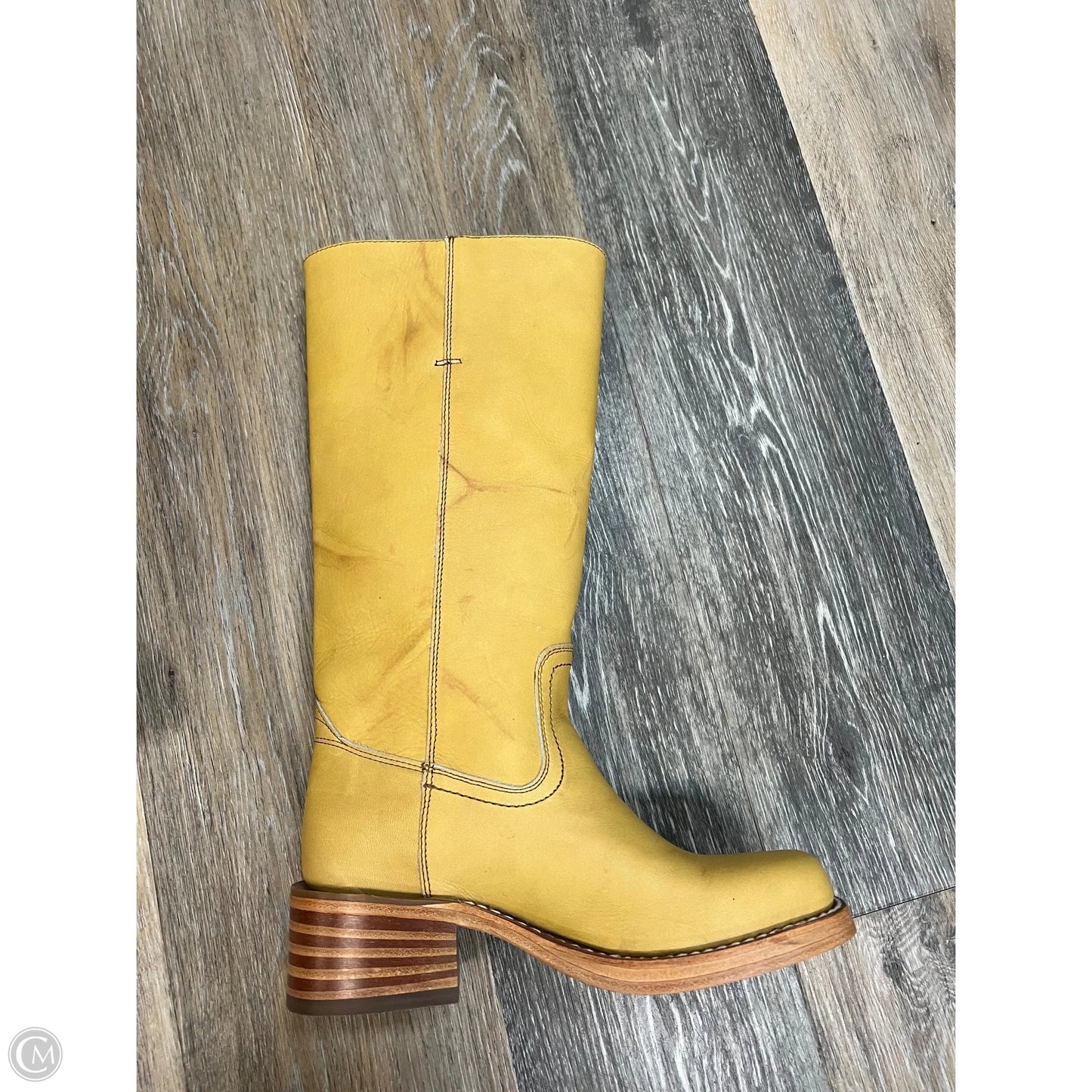 Boots Designer By Frye In Yellow, Size: 6