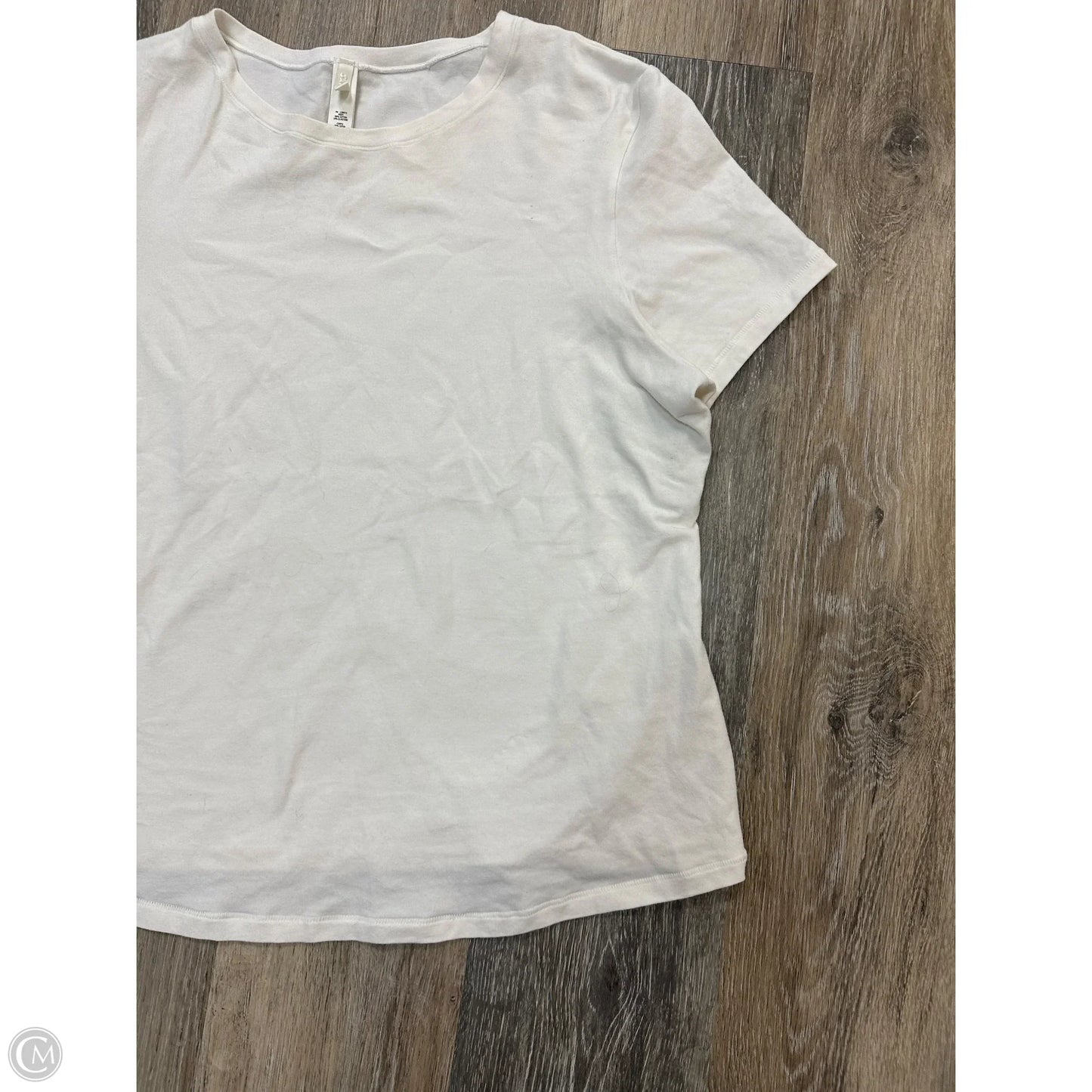 Top Short Sleeve By Skims In Cream, Size: 2x