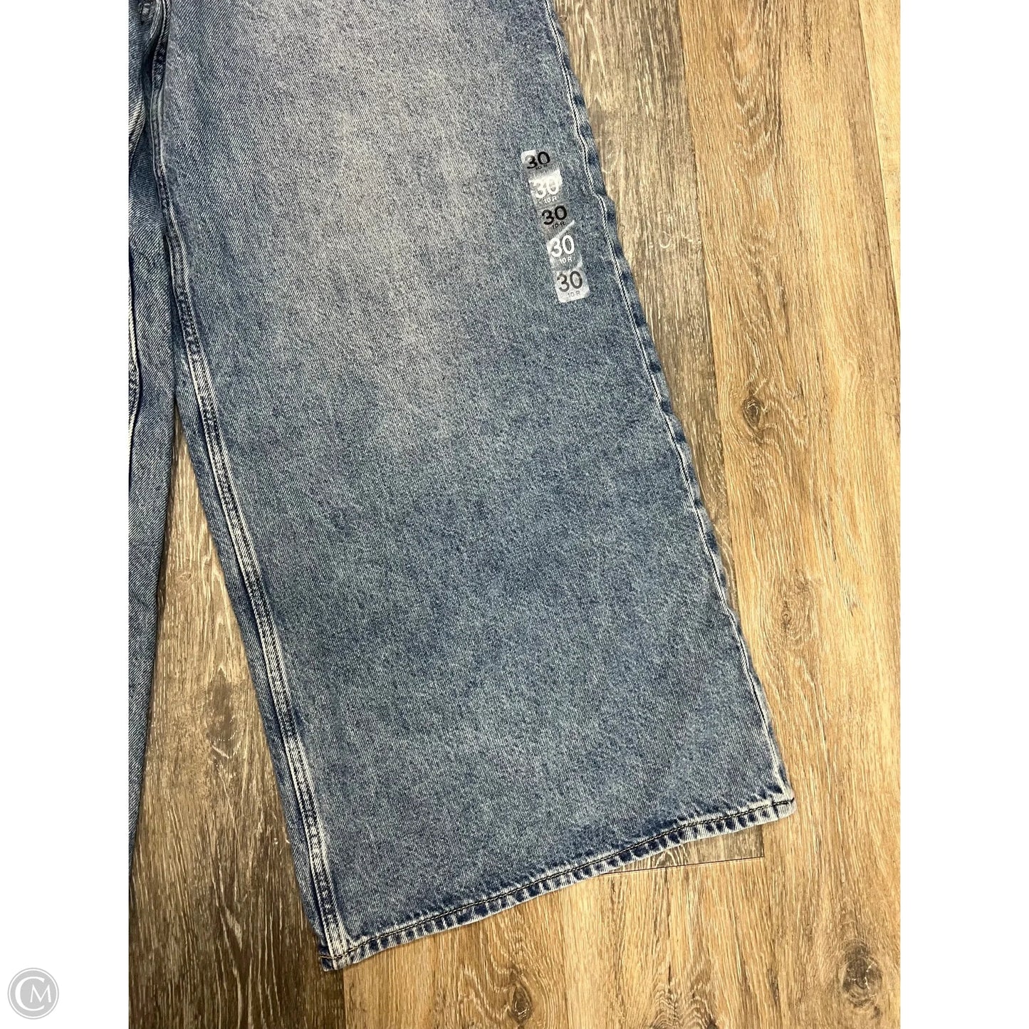 Jeans Wide Leg By Gap In Blue Denim, Size: 10