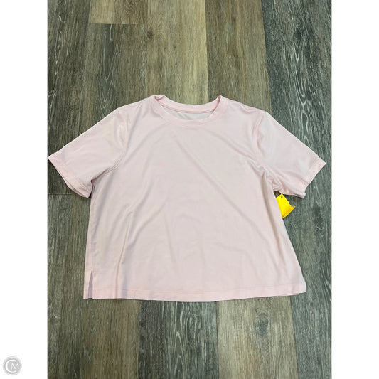 Athletic Top Short Sleeve By Lululemon In Pink, Size: 6