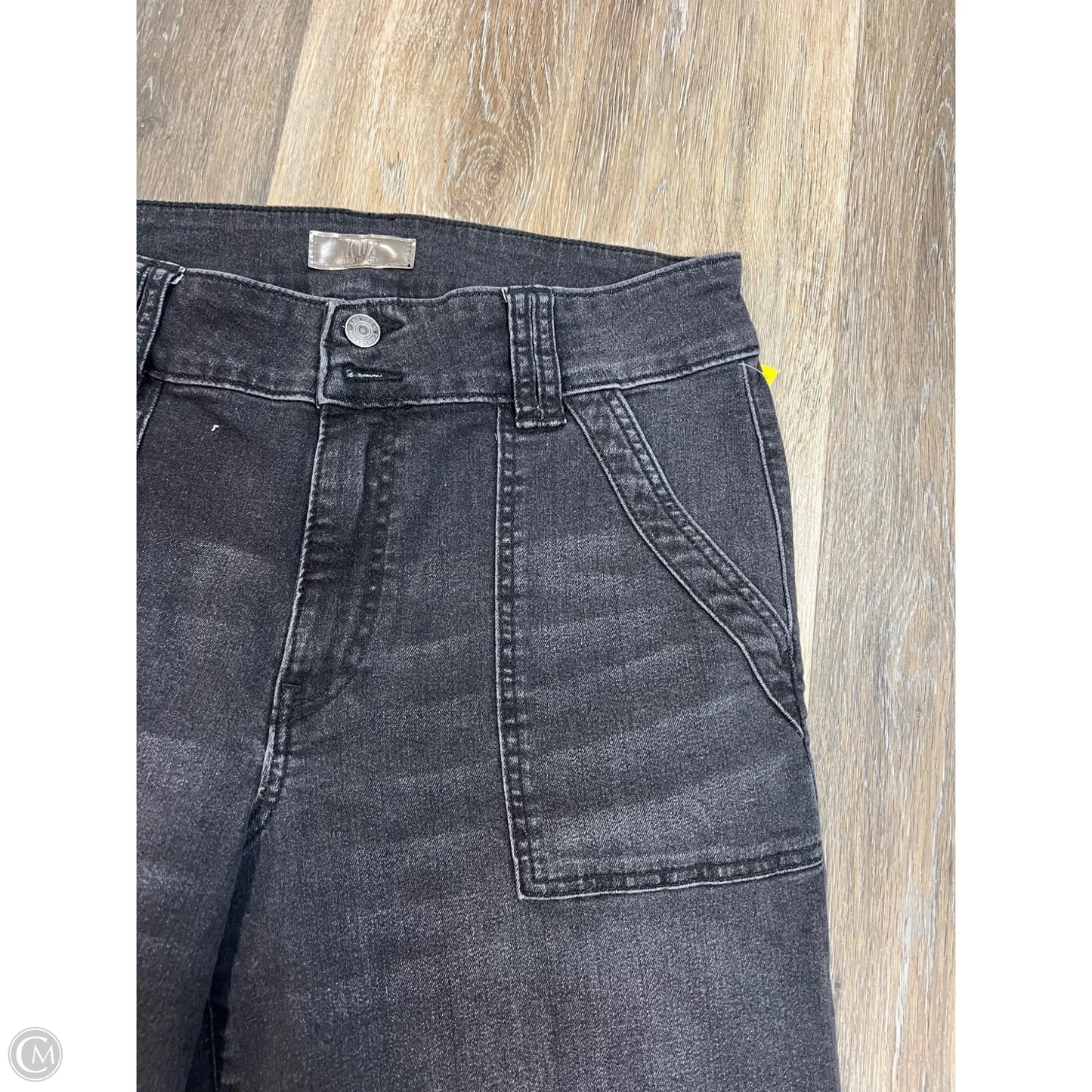 Jeans Straight By Kut In Black Denim, Size: 10