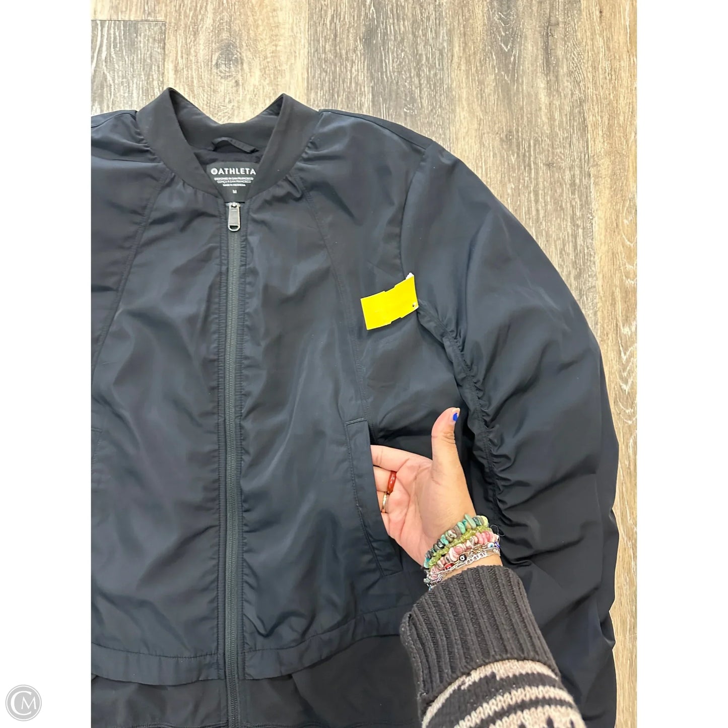 Athletic Jacket By Athleta In Black, Size: M