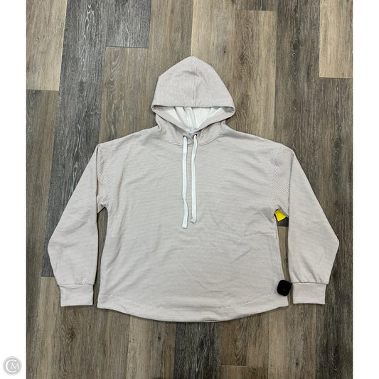 -Sweatshirt Hoodie By Evereve In Striped Pattern, Size: L