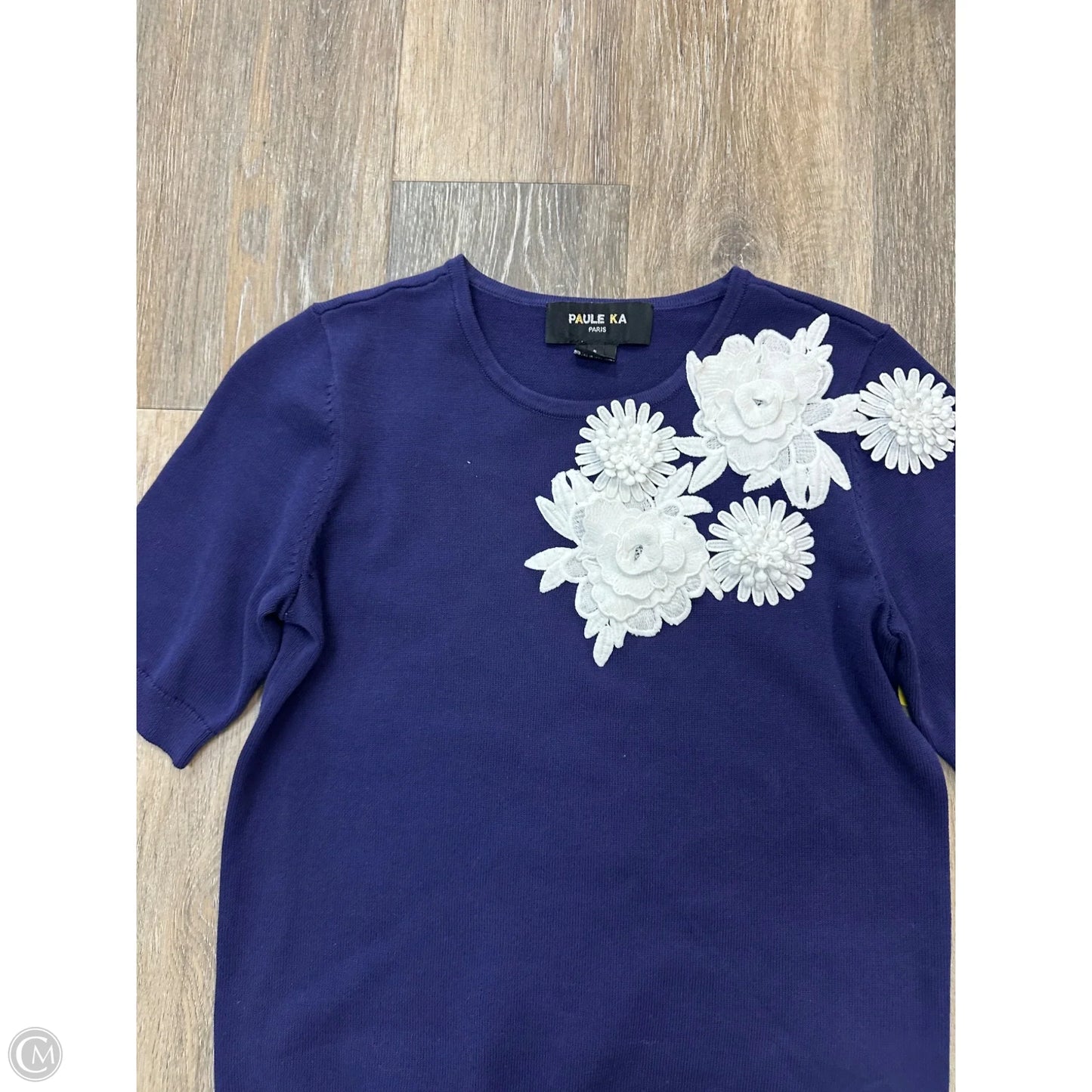 Sweater Short Sleeve By Paule Ka In Brown, Size: S