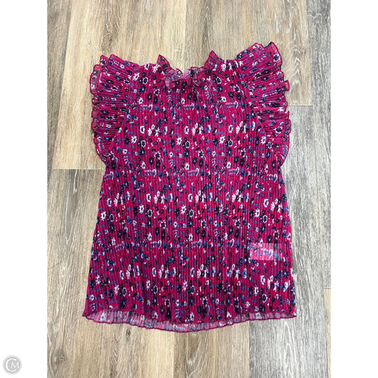 Blouse Short Sleeve By Anthropologie In Pink, Size: S