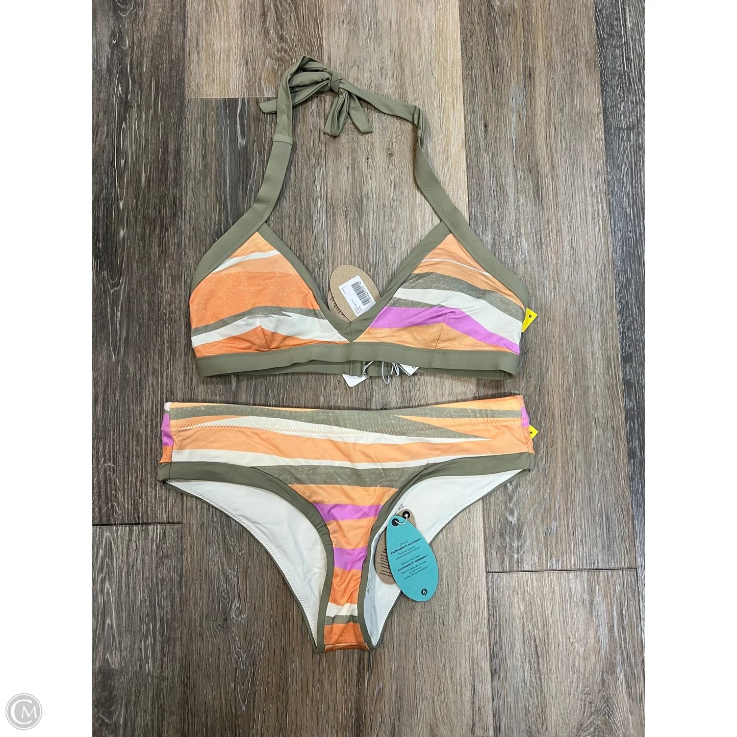 Swimsuit 2pc By Prana In Orange & Pink, Size: S