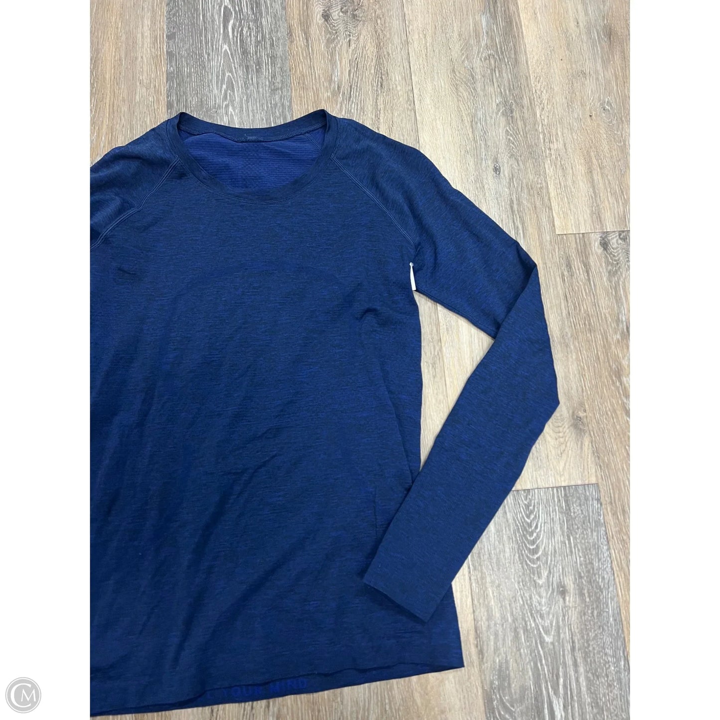 Athletic Top Long Sleeve Crewneck By Lululemon In Blue, Size: 8