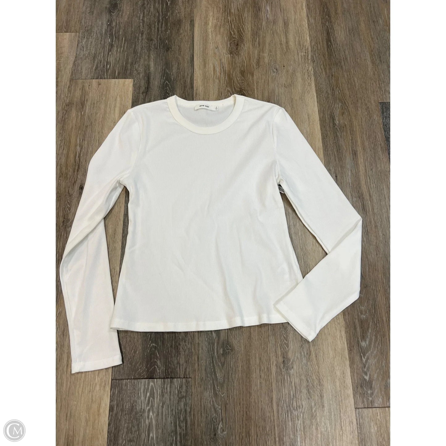 Top Long Sleeve By Mod Ref In White, Size: S