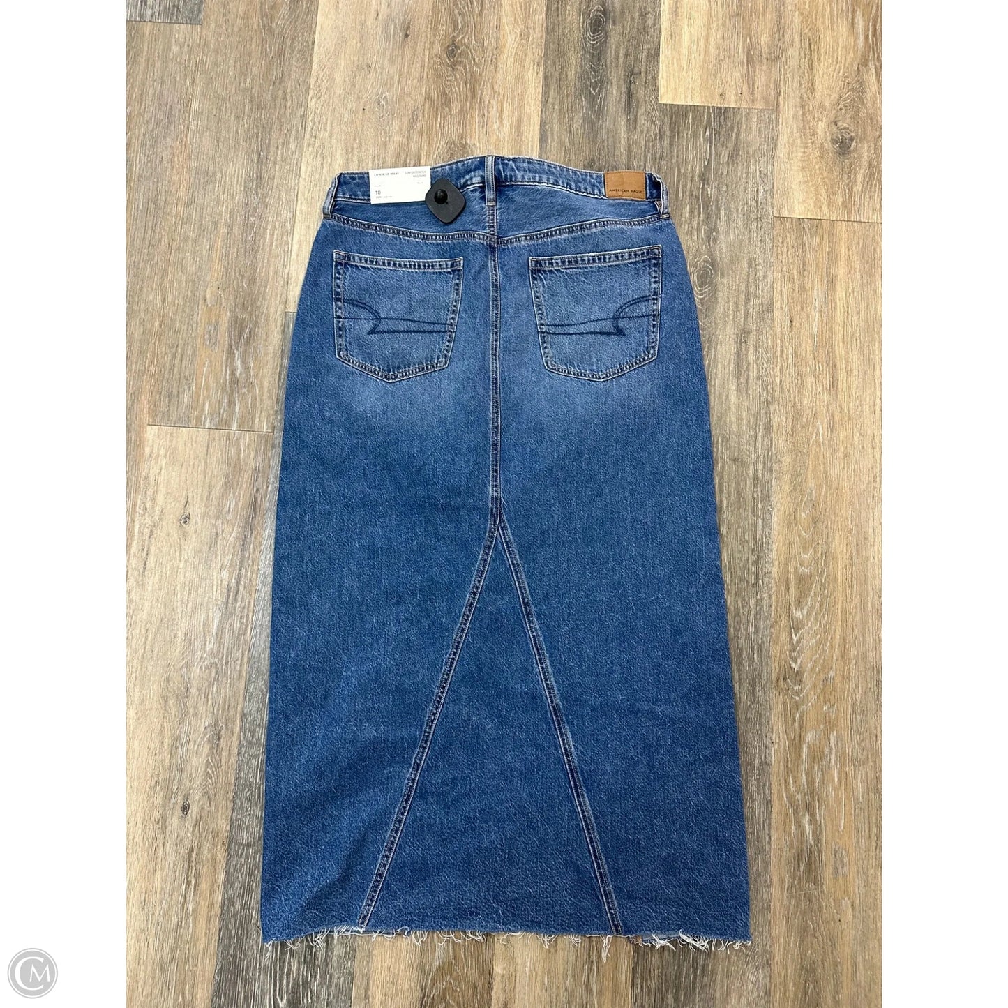 Skirt Midi By American Eagle In Blue Denim, Size: 10