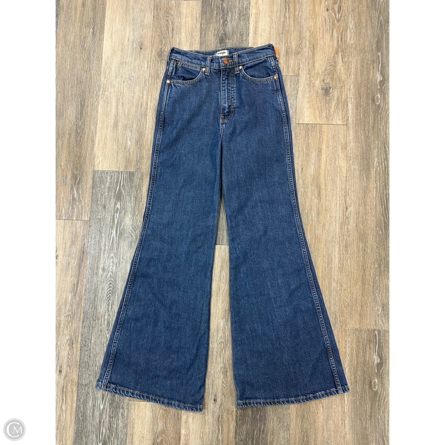 Jeans Wide Leg By Wrangler In Blue Denim, Size: 2