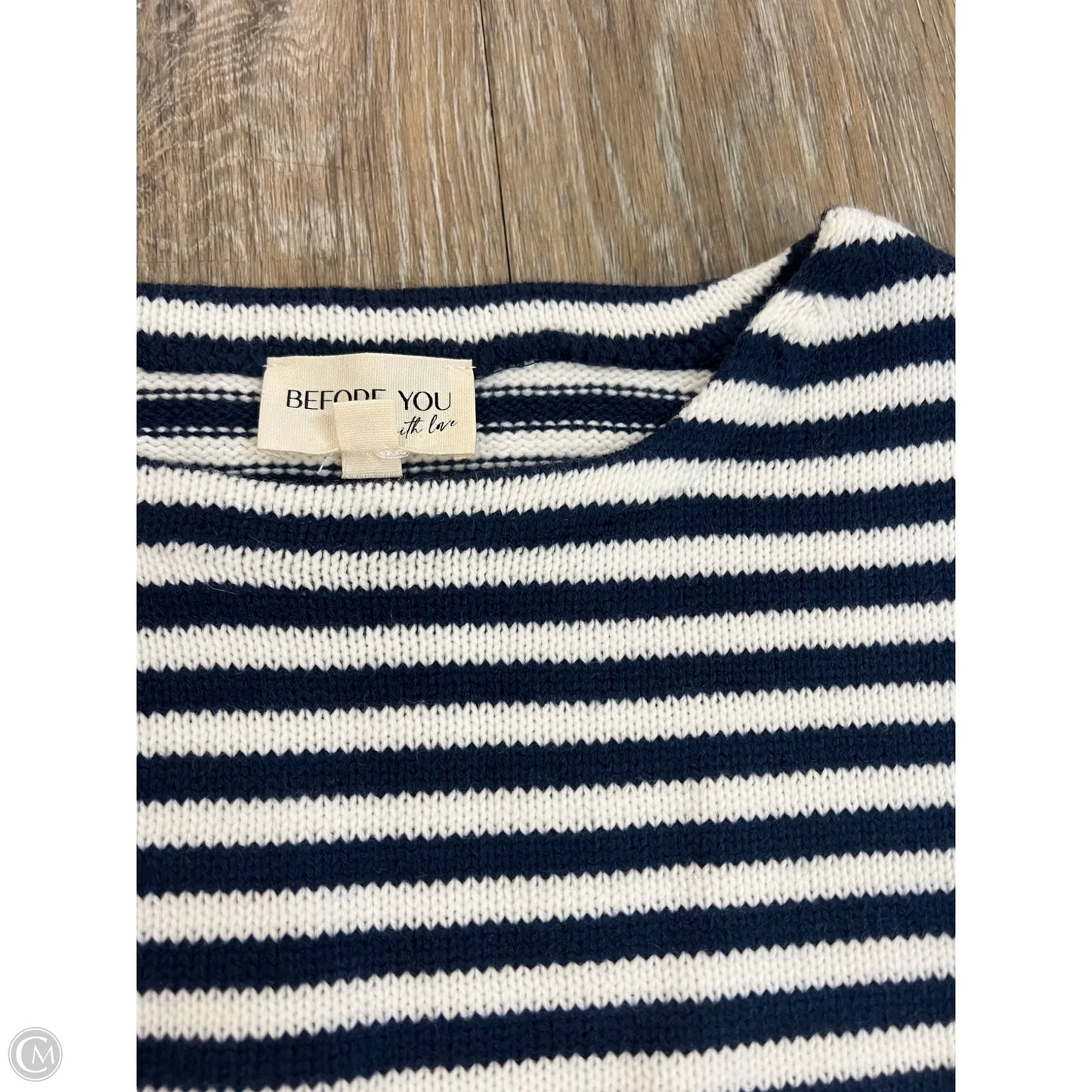 Sweater By Before You In Striped Pattern, Size: Xs