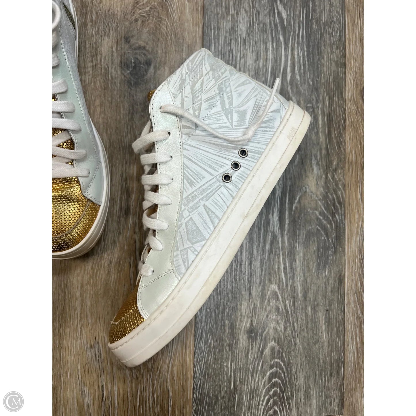 Shoes Sneakers By P448 In Gold & White, Size: 7
