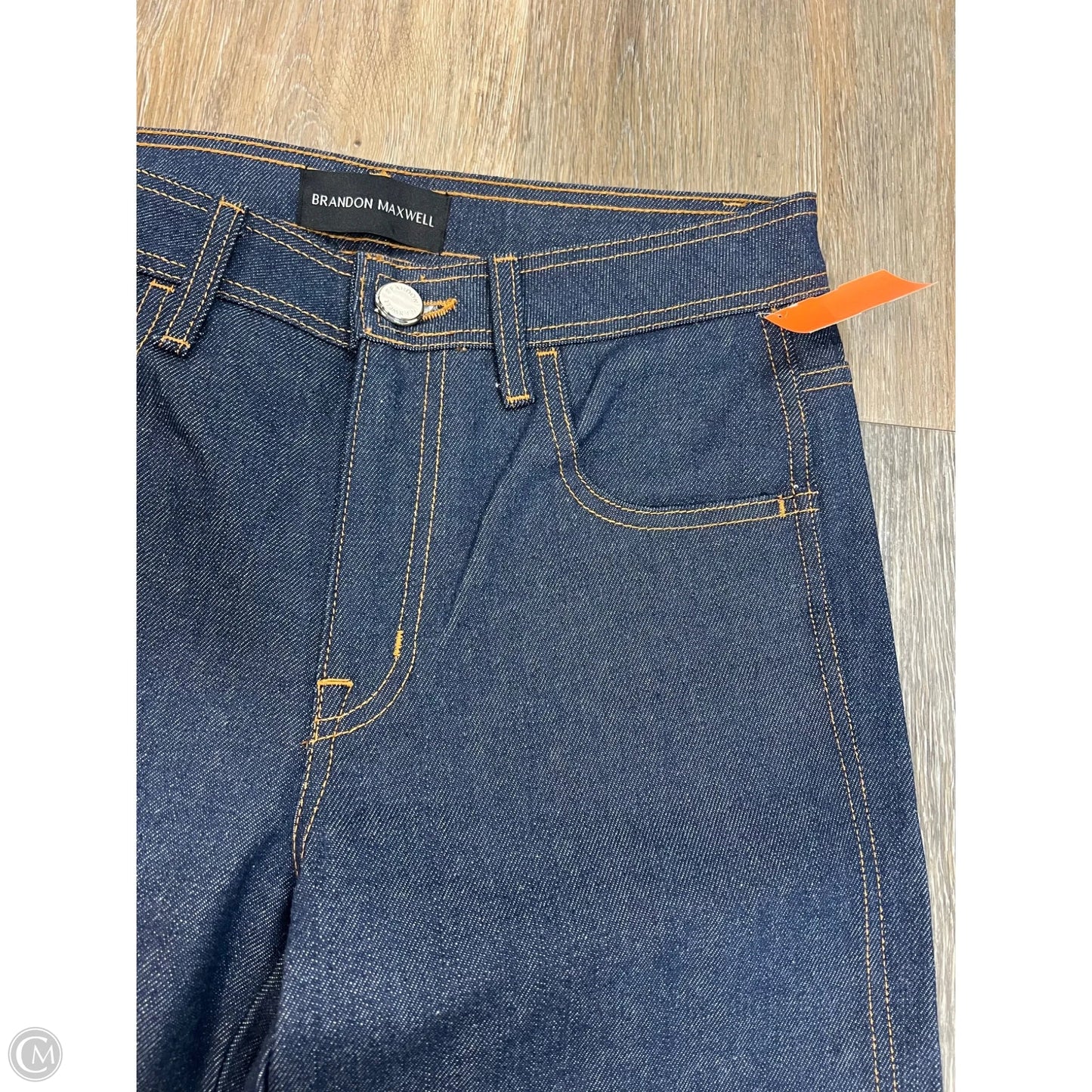 Jeans Straight Designer By Brandon Maxwell In Blue Denim, Size: 4/27