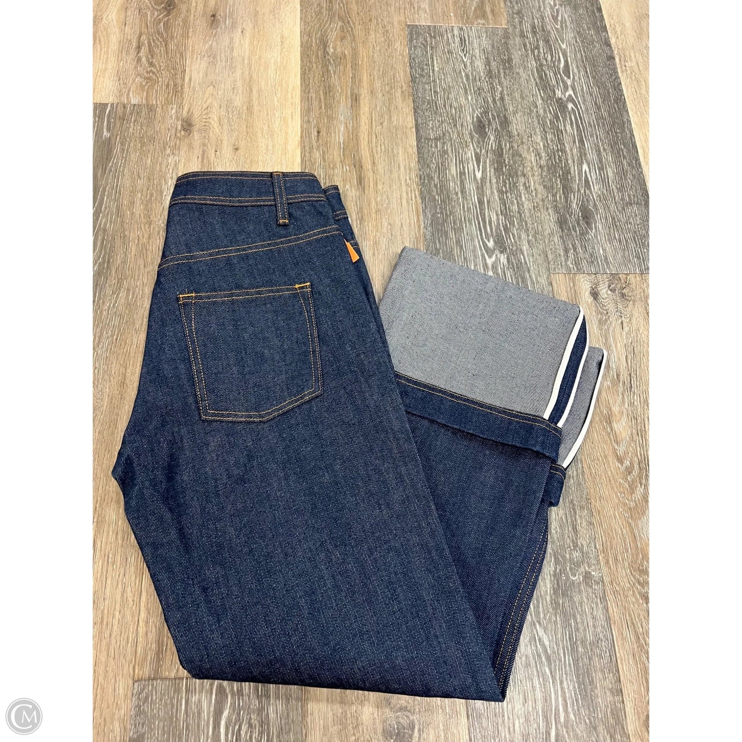 Jeans Straight Designer By Brandon Maxwell In Blue Denim, Size: 4/27