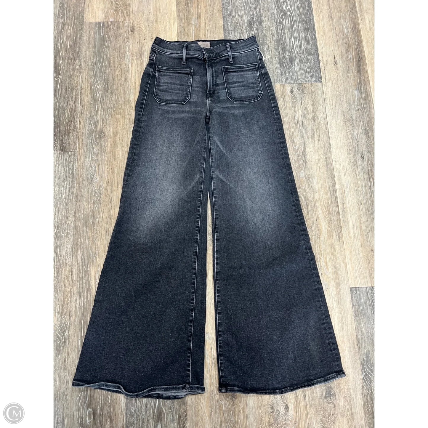Jeans Wide Leg By Mother In Grey Denim, Size: 2/26