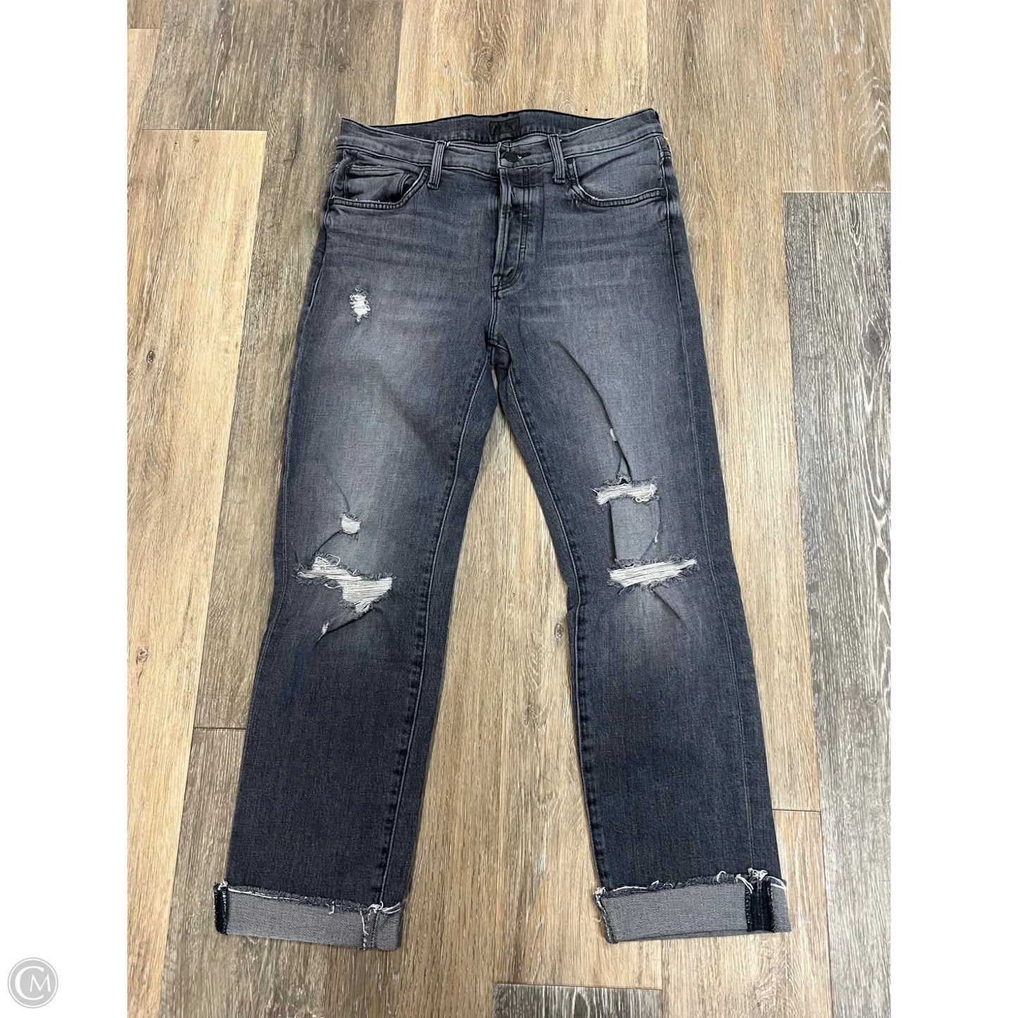 Jeans Straight By Mother In Grey Denim, Size: 2