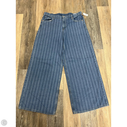 Jeans Wide Leg By Gap In Blue Denim, Size: 14l