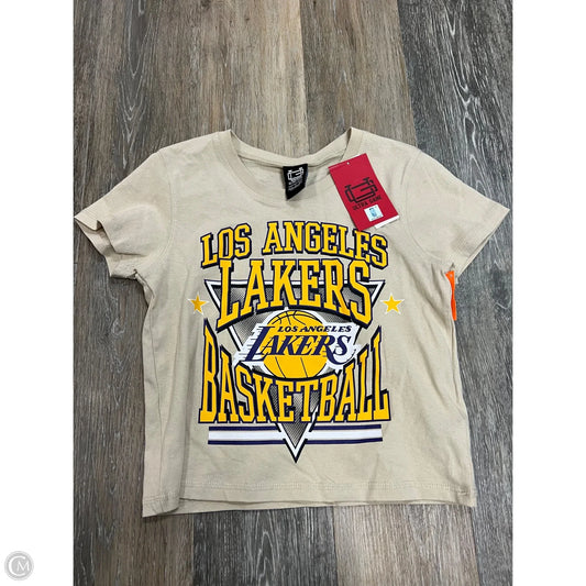 Athletic Top Short Sleeve By Urban Outfitters In Tan, Size: S