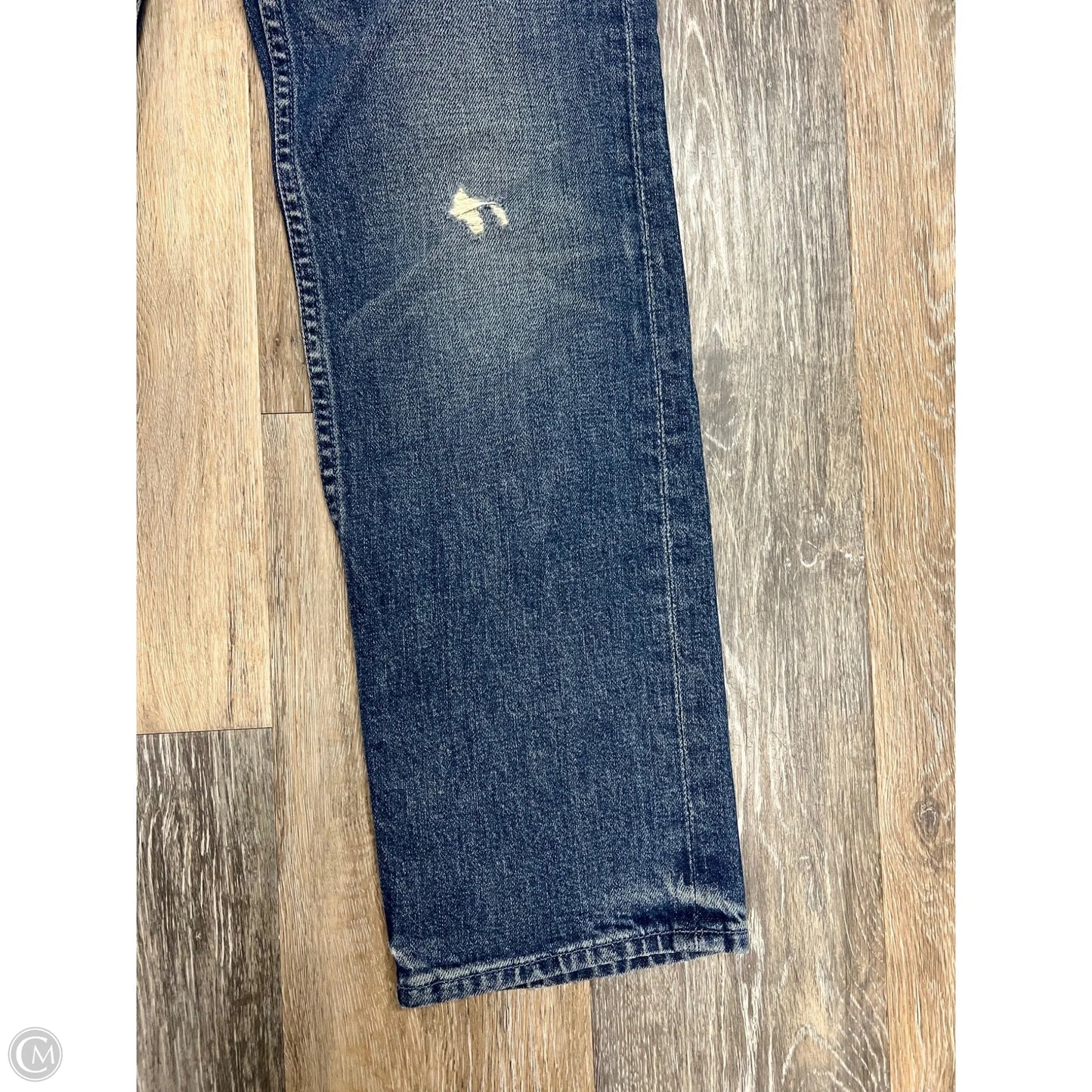Jeans Straight By Mother In Blue Denim, Size: 1/25