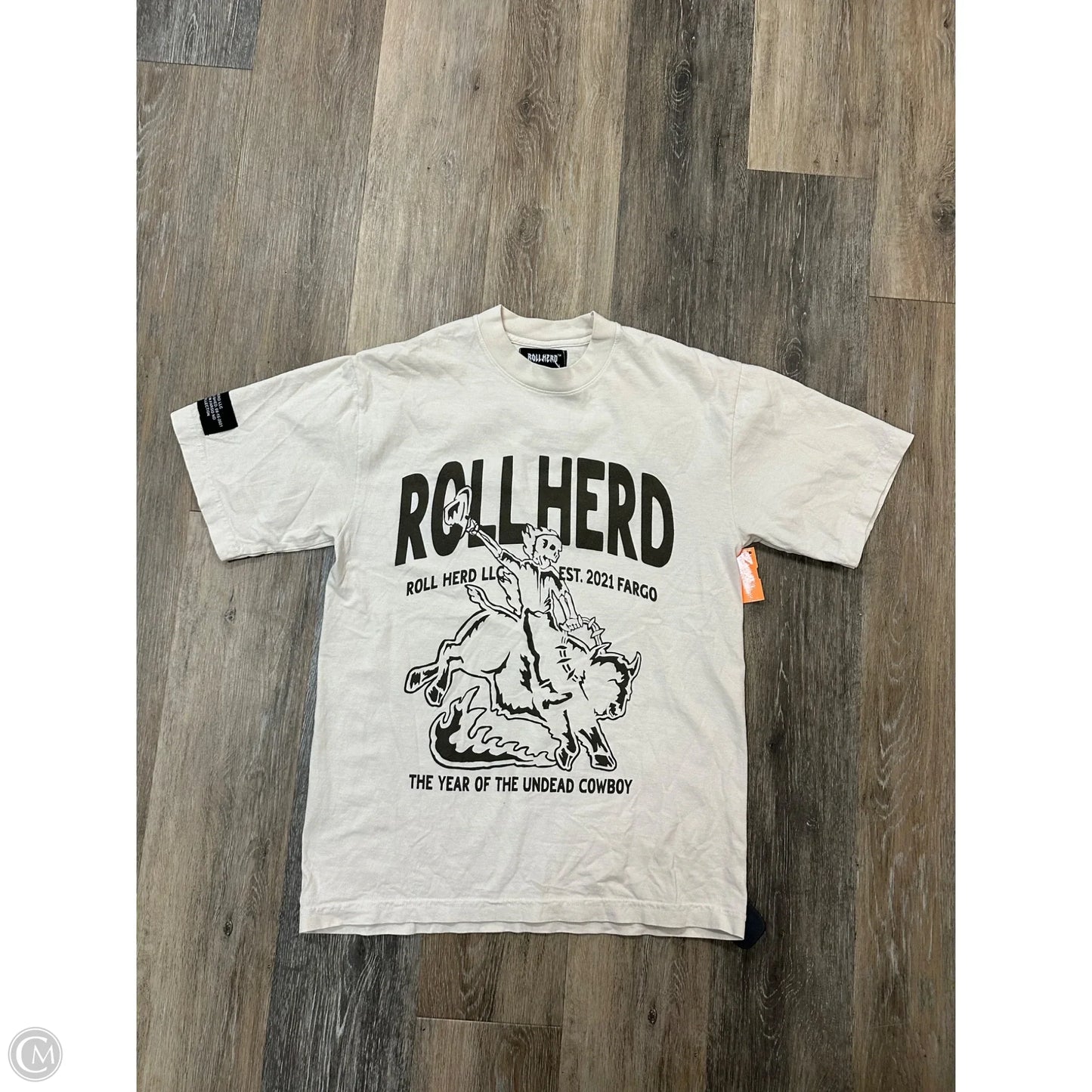 Top Short Sleeve By Rollherd In Cream, Size: S