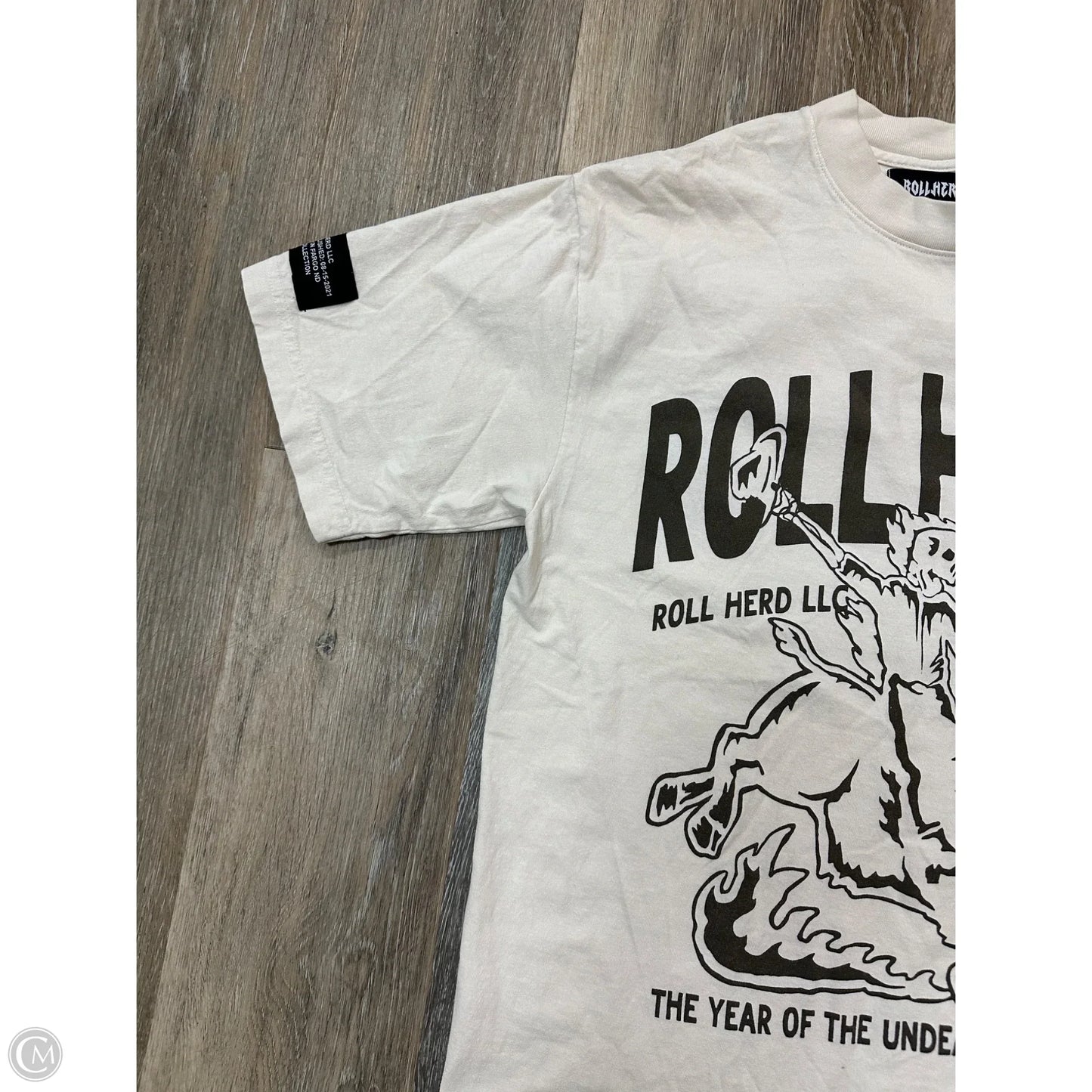Top Short Sleeve By Rollherd In Cream, Size: S