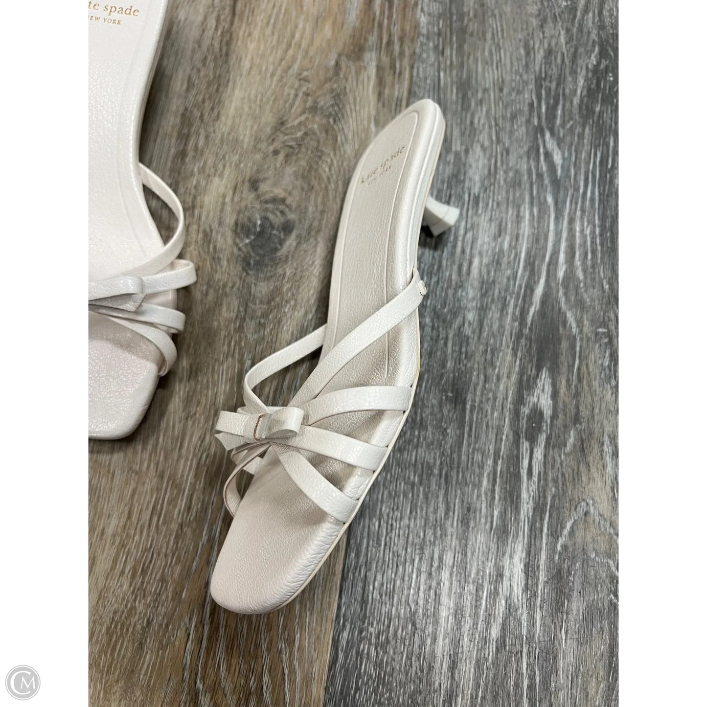 -Sandals Designer By Kate Spade In White, Size: 6