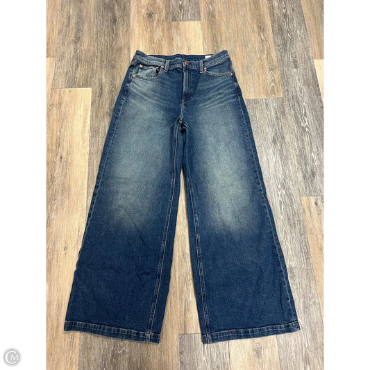 Jeans Wide Leg By Gap In Blue Denim, Size: 10