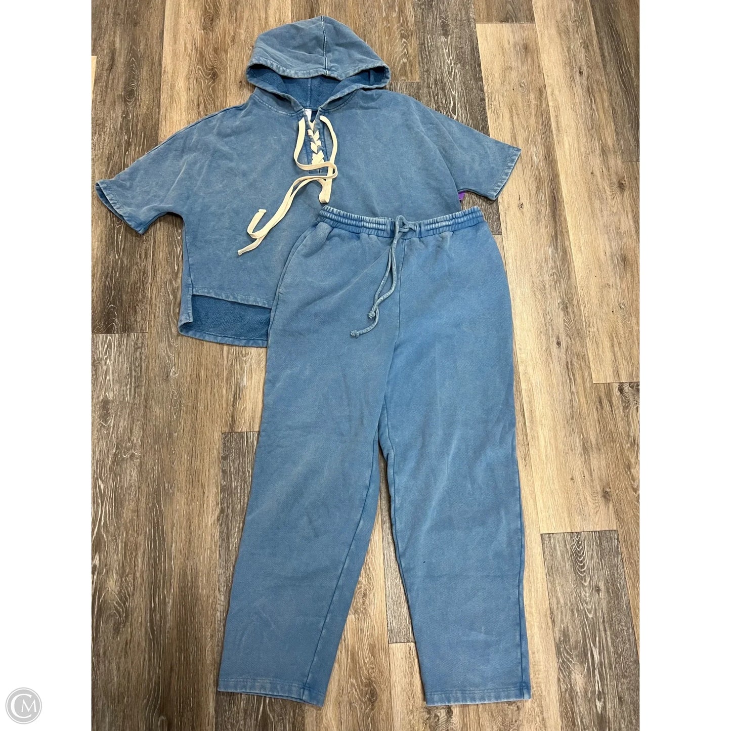 Lounge Set Pants By Elle + Grey In Blue, Size: S