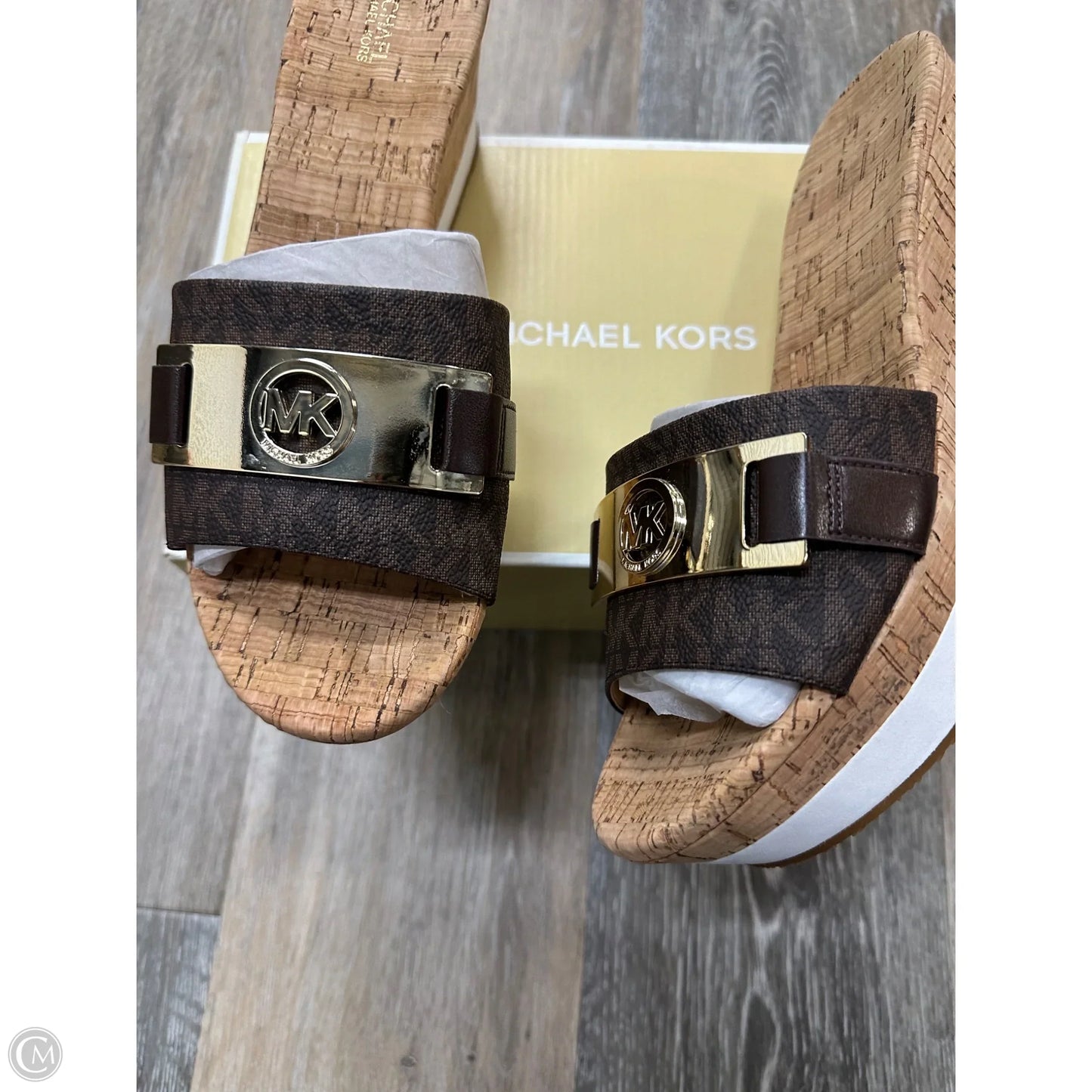 Sandals Designer By Michael Kors In Brown, Size: 10